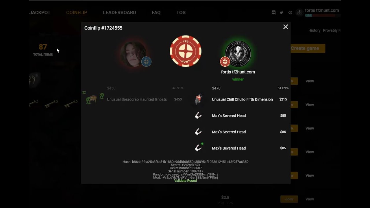 Tf2 gambling $900 coin flip!
