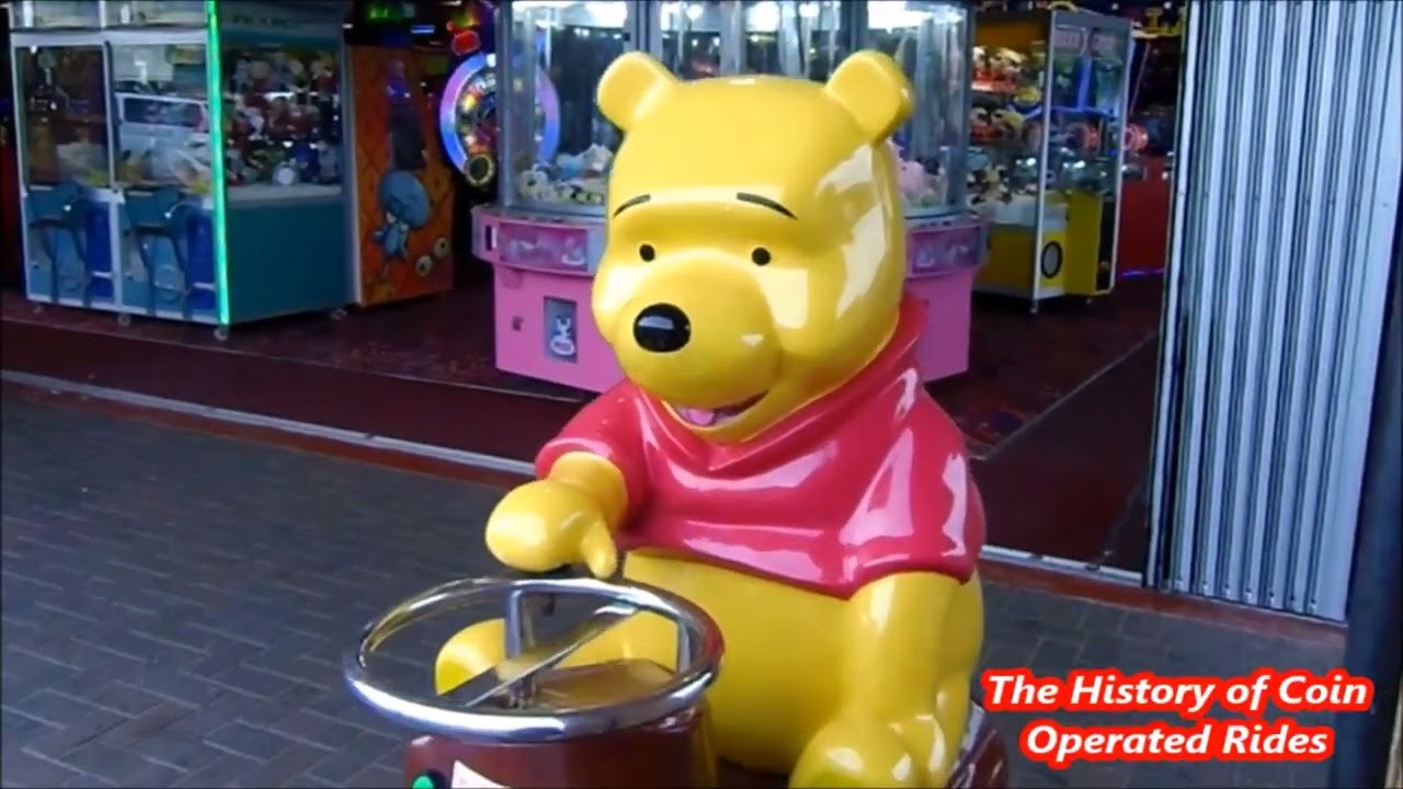 2000s Merkur Gaming Coin Operated See-Saw Kiddie Ride - Winnie the Pooh Log