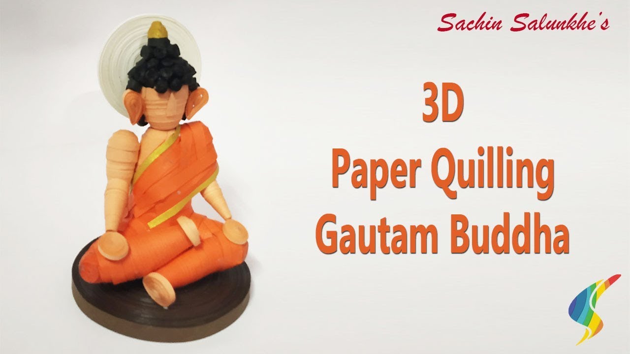 3d Paper Quilling Buddha Statue / Quilled Gautam Buddha