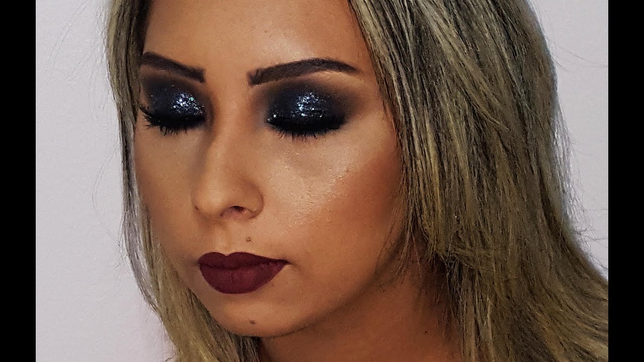 OLHO PRETO COM GLITTER / MAQUIANDO CLIENTE #32 - Nath Freire