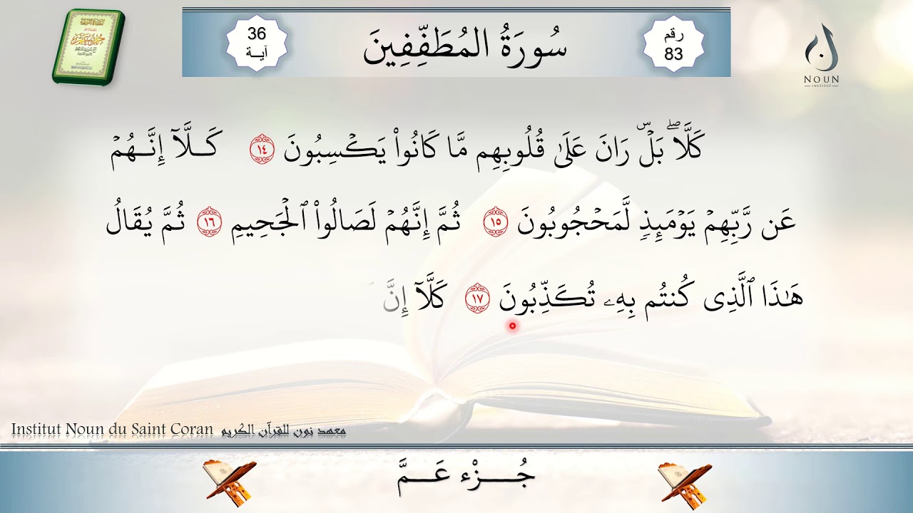 سورة المطففين من الآية 14 إلى 21