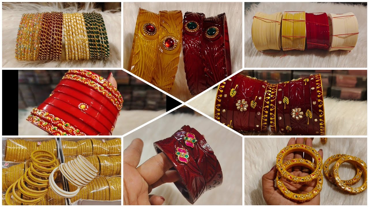 राजपूती रजवाड़ी चूड़ा, कांच कड़ा, डालू चूड़ा🥳Cristal kada, golden kada rajwadi kada collection🥳(2)