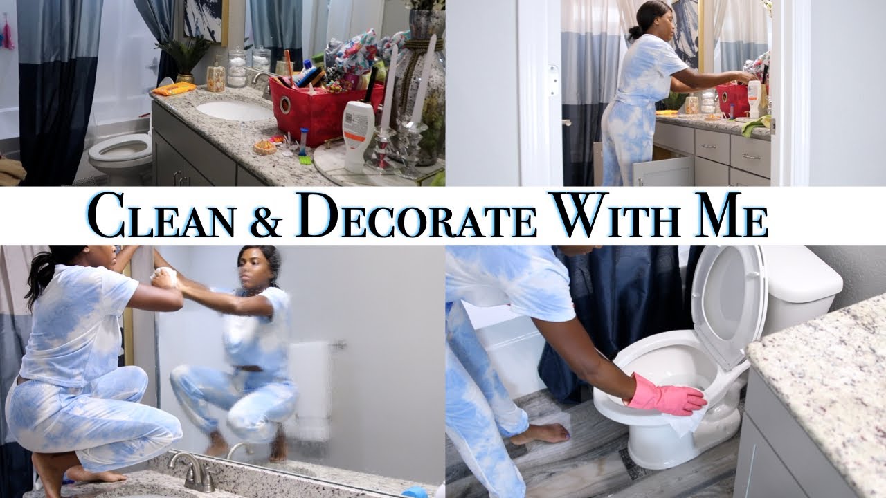 EXTREME CLEAN WITH ME | CLEANING MOTIVATION | BATHROOM CLEANING & DECORATING
