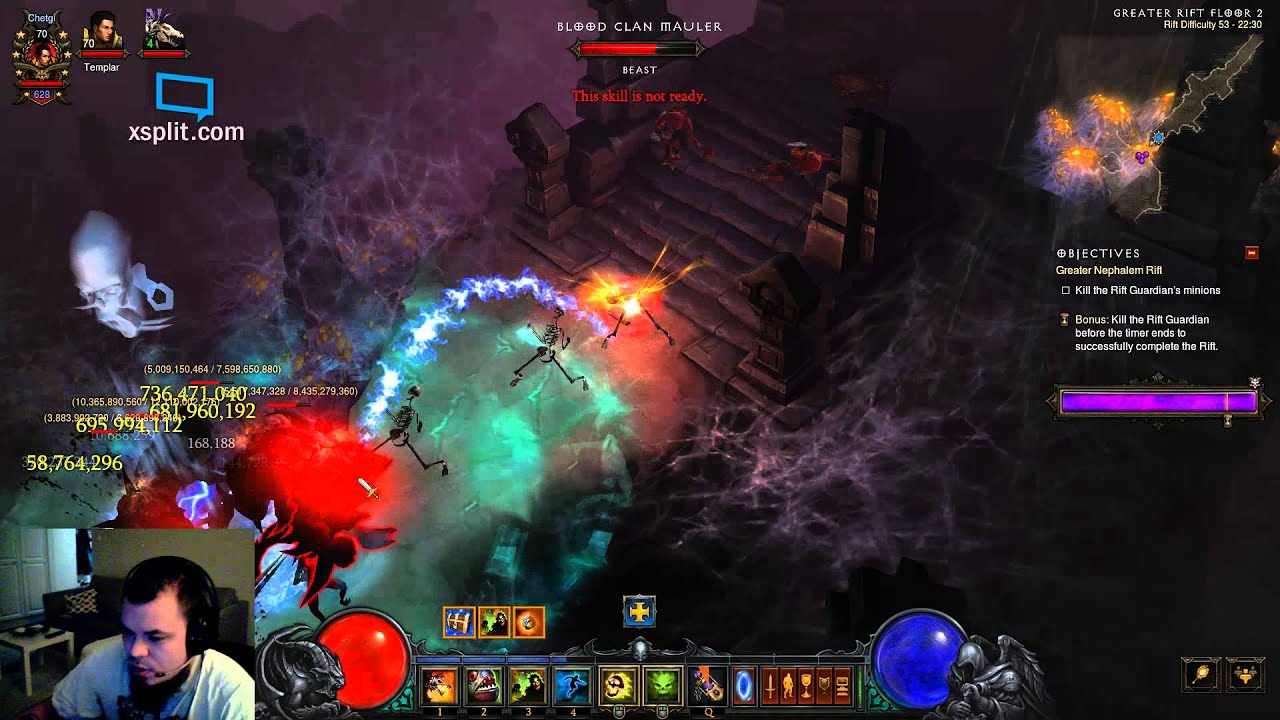 Diablo III 2.3 PTR witch doctor Acid cloud grin reaper + mask of jeram GR53 clear