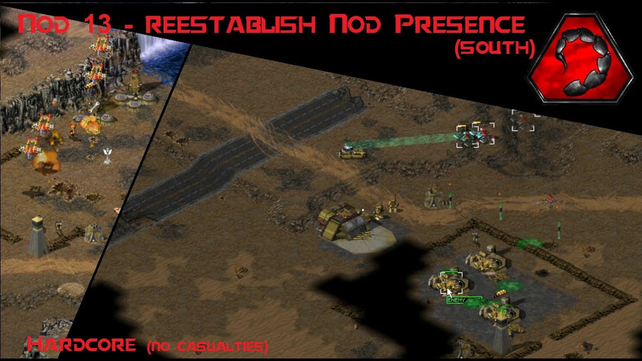 Command & Conquer: Tiberian Sun Hardcore (DEATHLESS) - Nod 13 - Reestablish Nod Presence (South)
