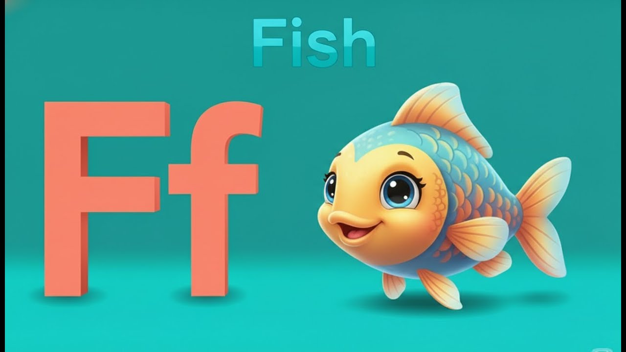 Letter F Song | F for Fish, Frog, Fan & Fox 🅵 | ABC Learning for Kids