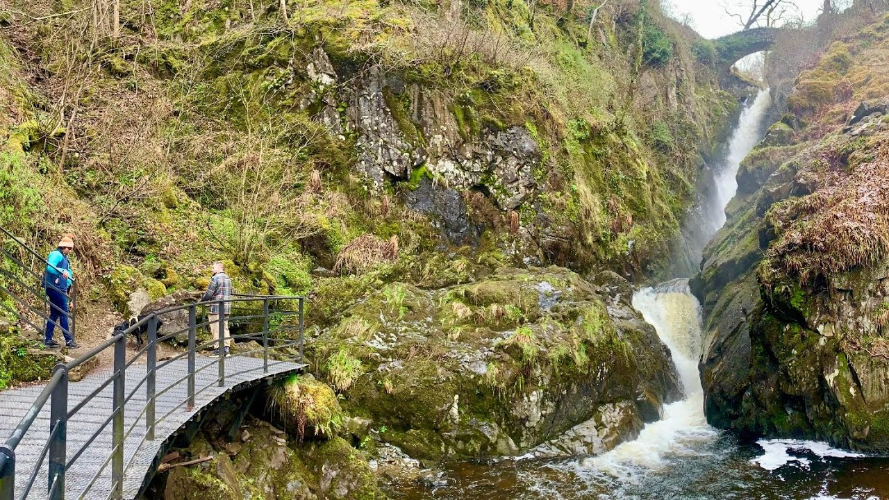 Lake District National Park Aira Force waterfall