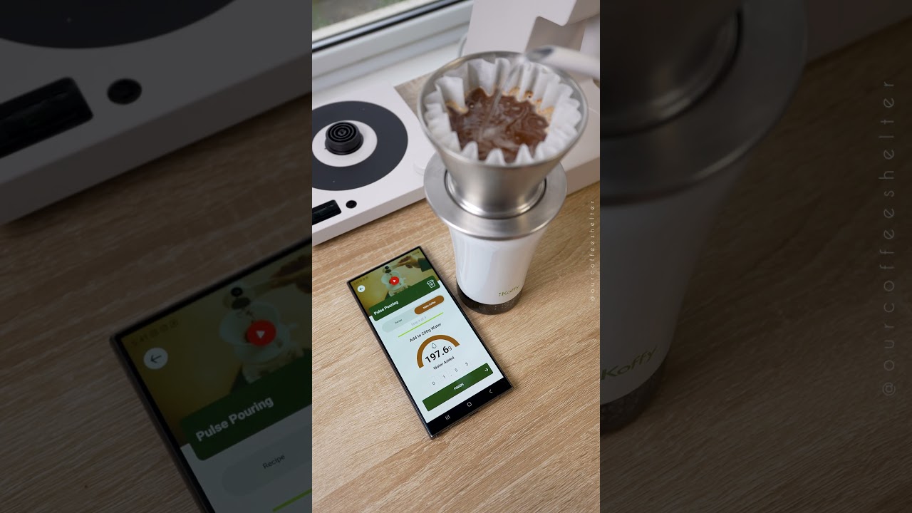 Iced Filter Coffee with GoBrew Brewing Guide App ☕️🤍🧊
