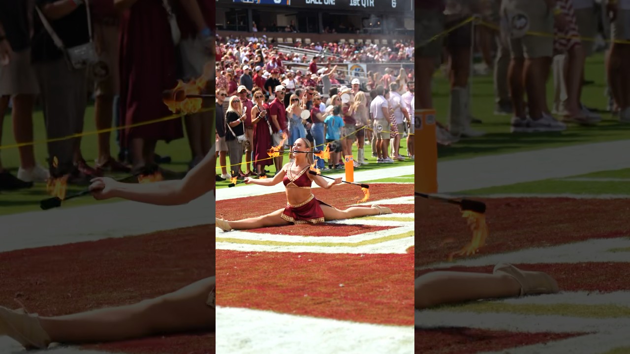 #fsumajorettes are the best! #fsufeaturetwirlers #mcatdt #batontwirling #fsucheer #shorts