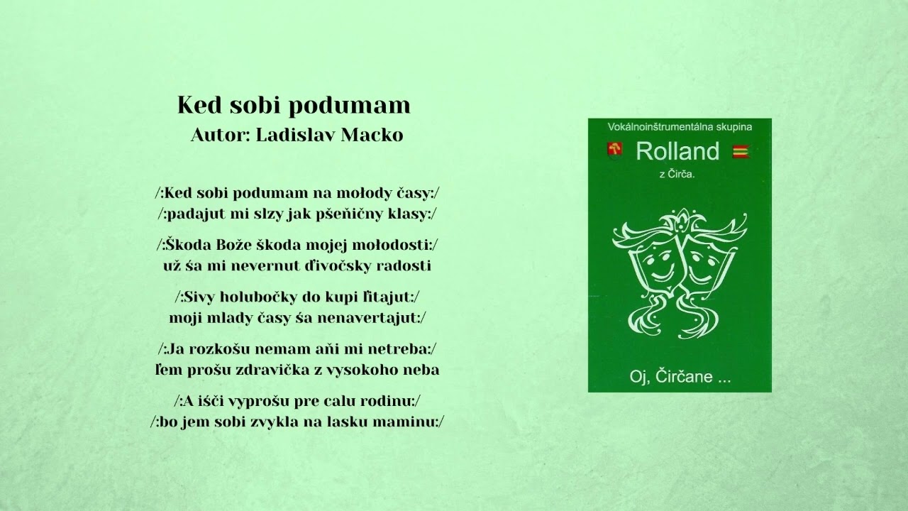 ROLLAND 1, Ked sobi podumam, Autor Ladislav Macko, Videorohaľ