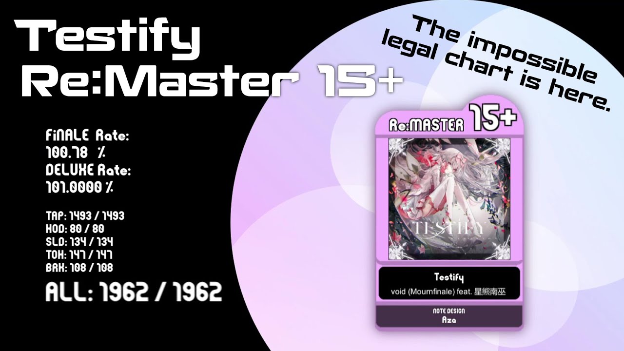 [ Final Verdict Pack 11 ] Testify [ maimai 創作譜面 Re:MASTER 15+ DX ]
