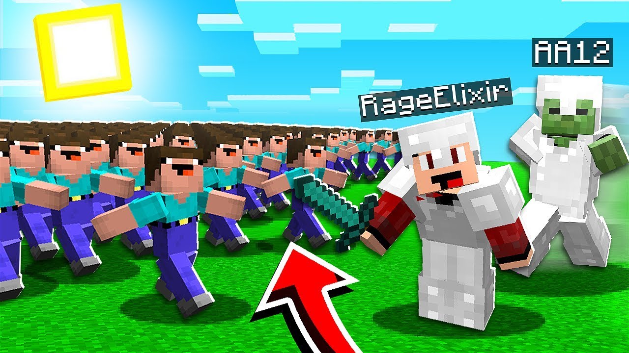 100 NOOBS vs HUNGER GAMES in Minecraft! in Minecraft! with RageElixir & AA12