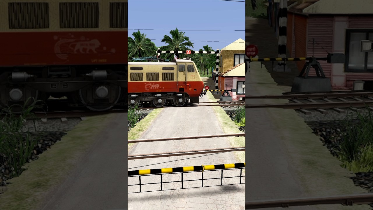 Train Simulator, Indian Railroad Crossing, Railgate Closed, Train Games #train #railroad #traingame