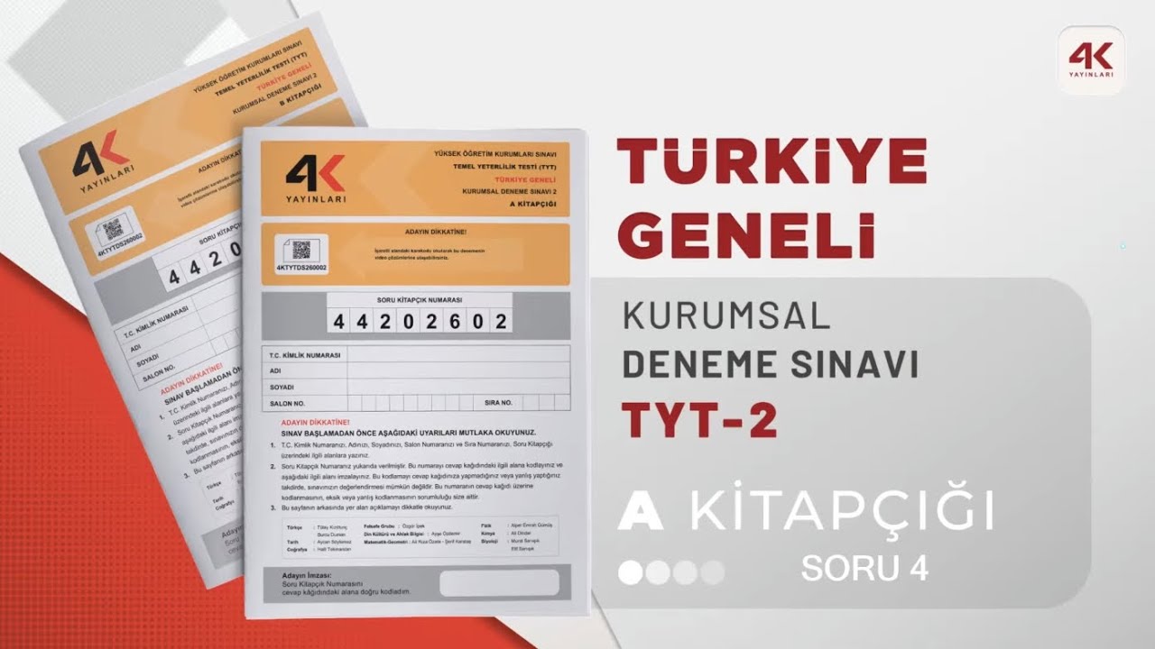 Türkiye Geneli TYT-2 Soru-4