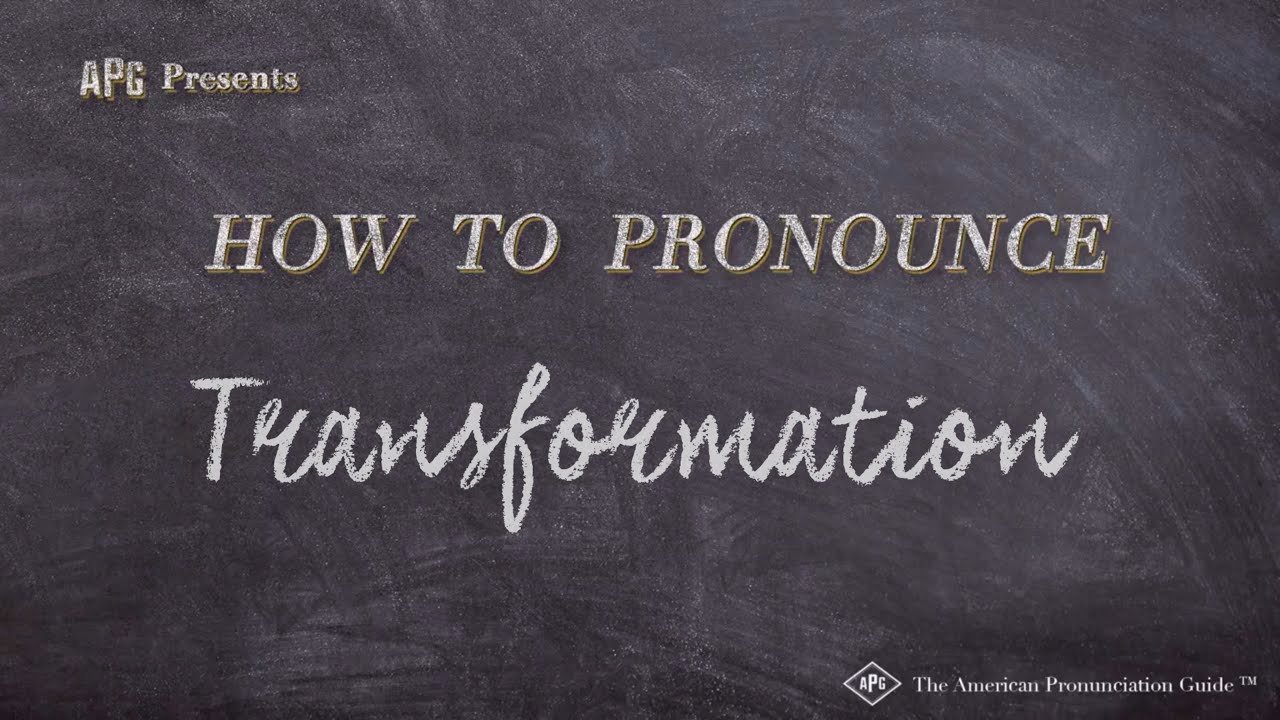 How to Pronounce Transformation (Real Life Examples!)