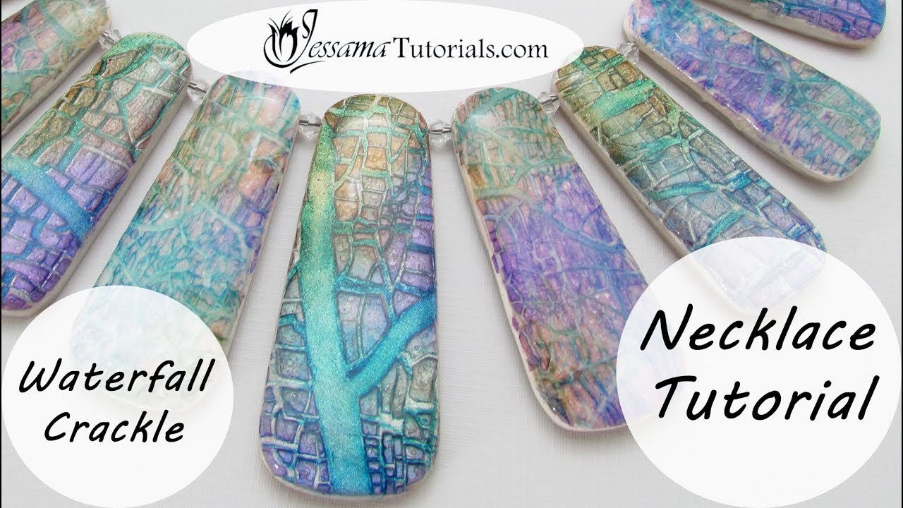Polymer Clay Project: Waterfall Crackle Necklace Tutorial