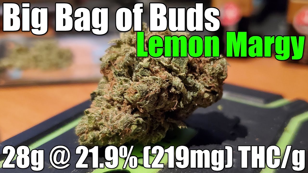 Big Bag of Buds - Lemon Margy - Unboxing Review - 28g @ 21.9% (219mg) THC/g (+Extreme Closeups)