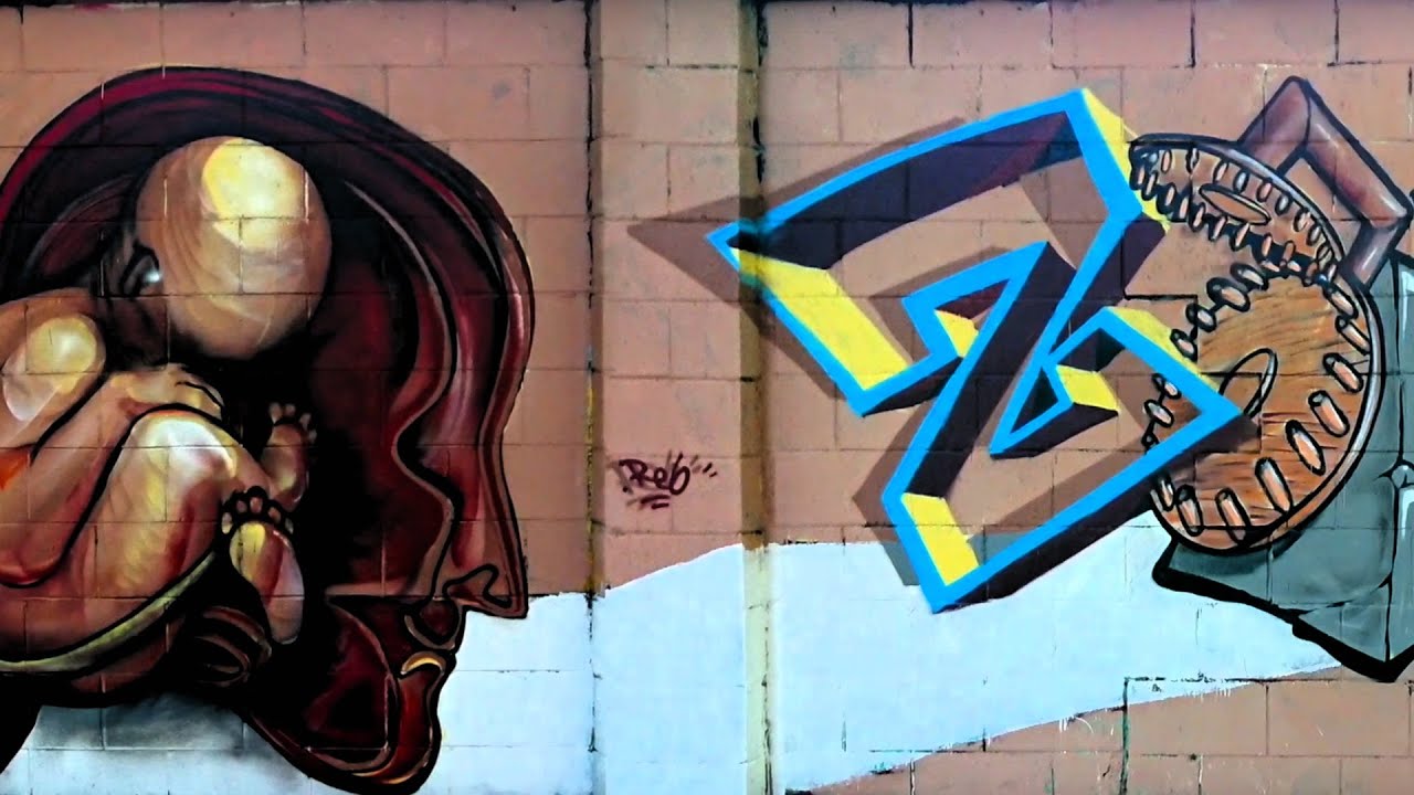 Leonardo da Vinci themed wall - ZARK GRAFFITI 2019