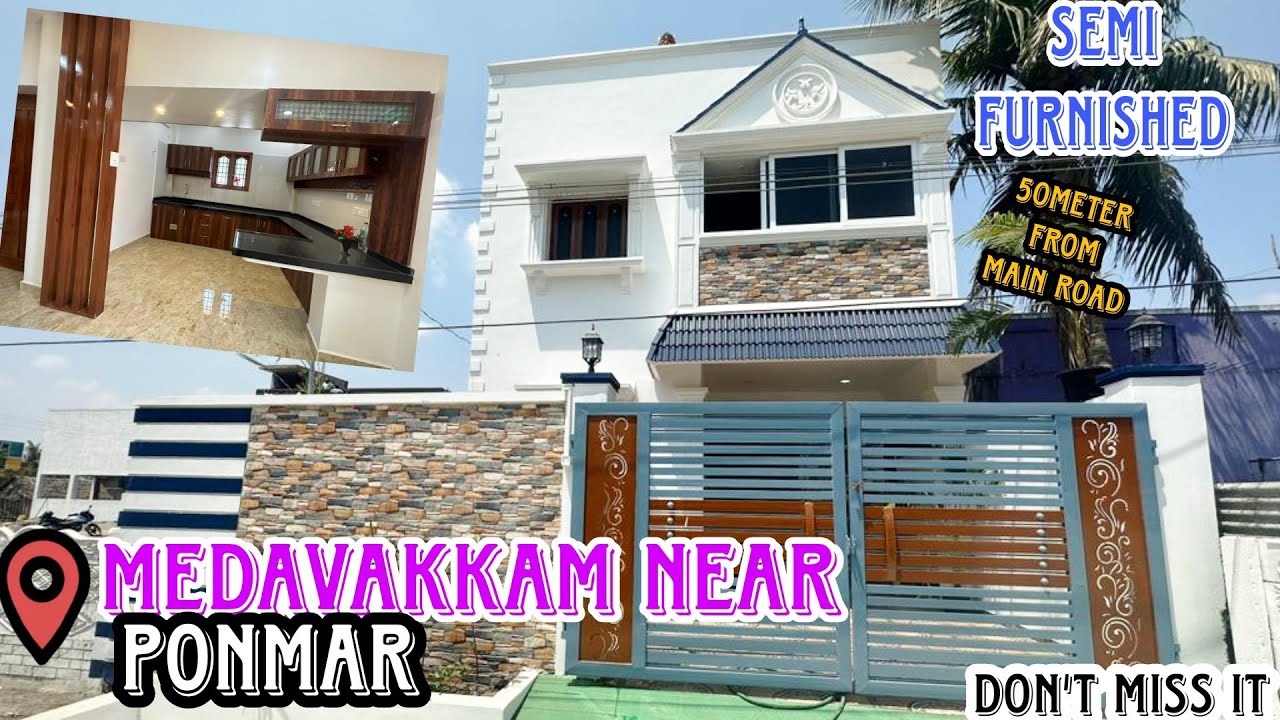 IDNO78❤️‍🔥MEDAVAKKAM NEAR PONMAR 3bhk house for sale💕#chennairealestate #medavakkam