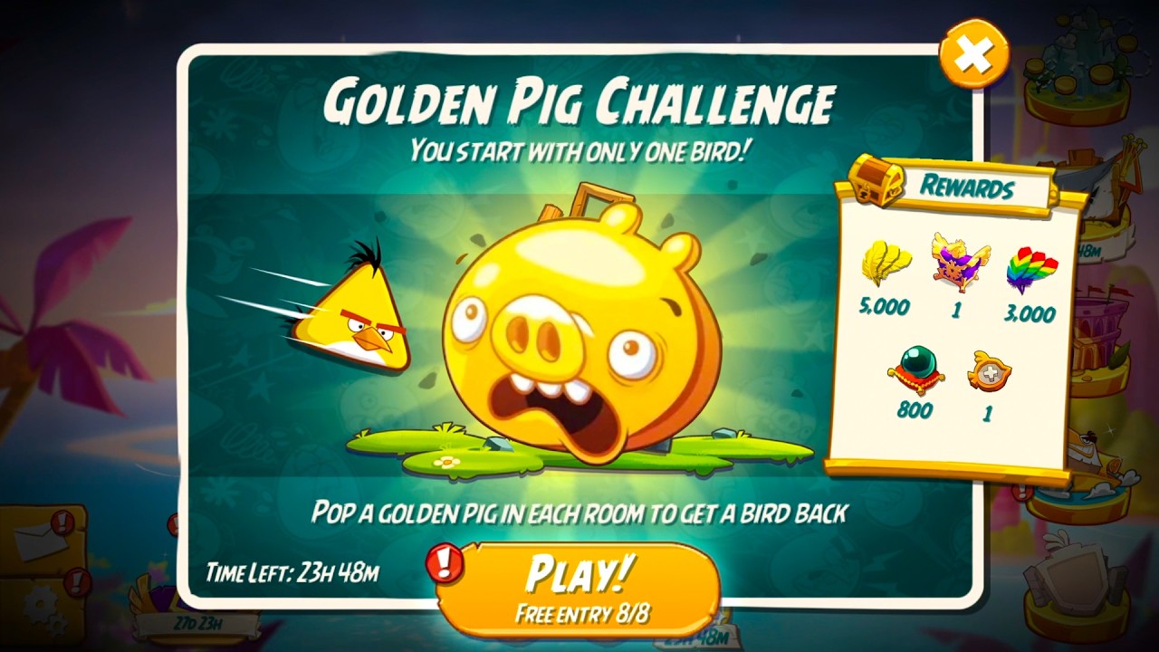 Angry Birds 2 AB2 Golden Pig Challenge (May 8, 2026)
