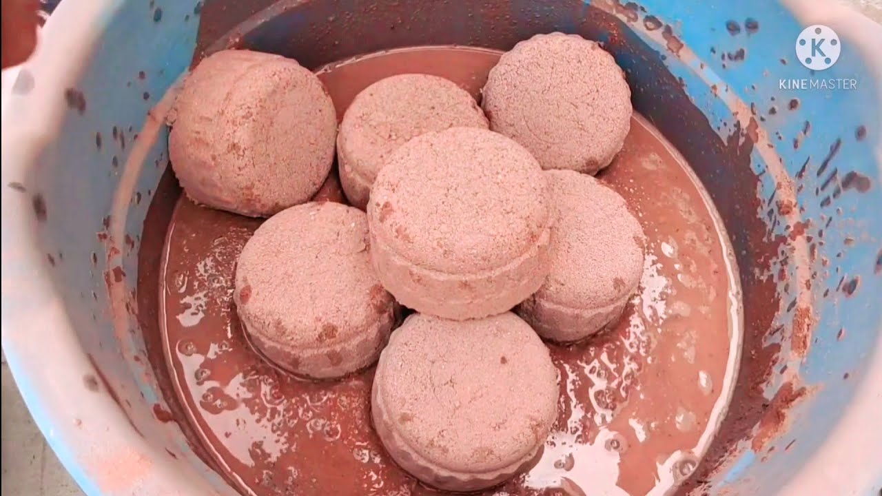 Very soft red Dirt crumbling in water 💦 satisfying asmr relaxation saasmr