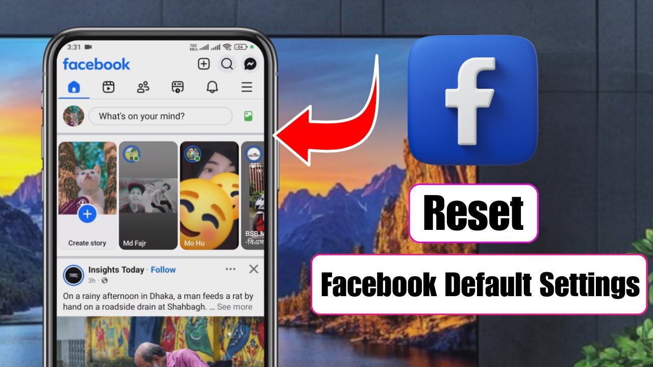 Как сбросить настройки Facebook по умолчанию