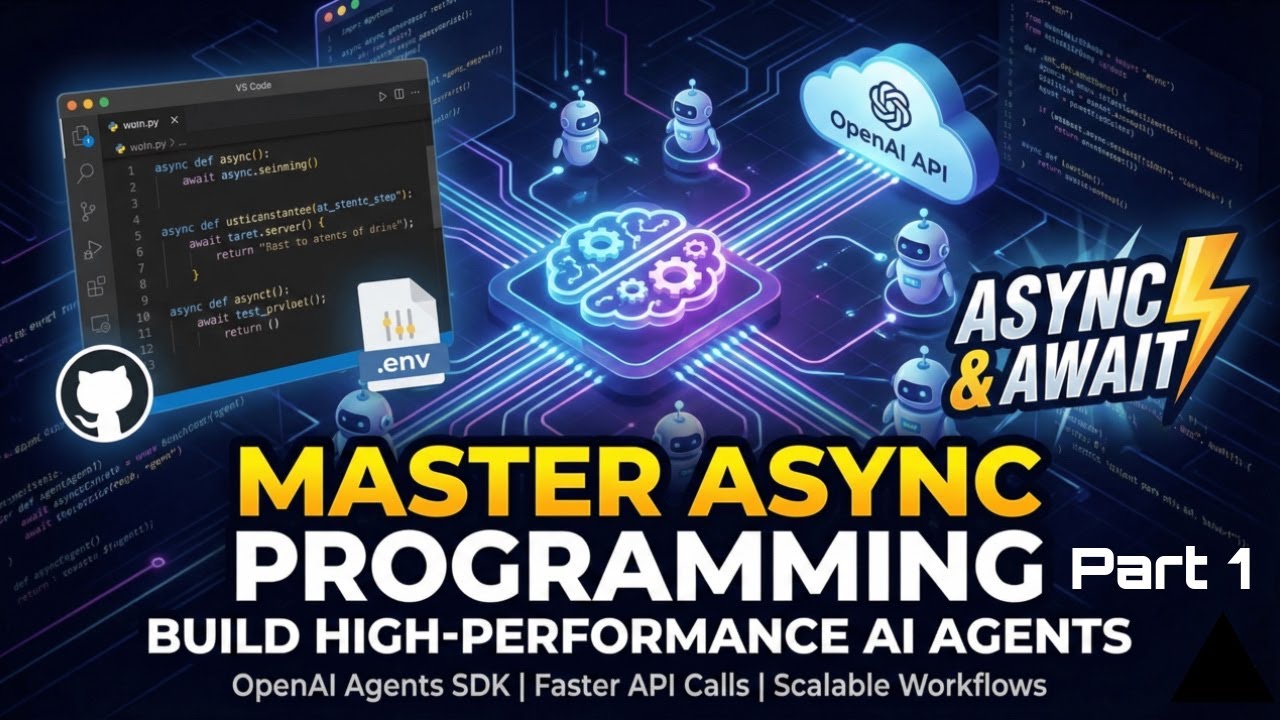Освоение Async/Await в Python для рабочих процессов Agentic AI #async #agenticai #asyncawait