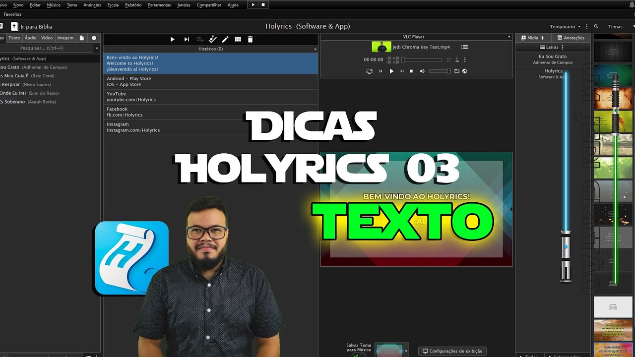 Dicas Holyrics | Vídeo 3/8 | Texto