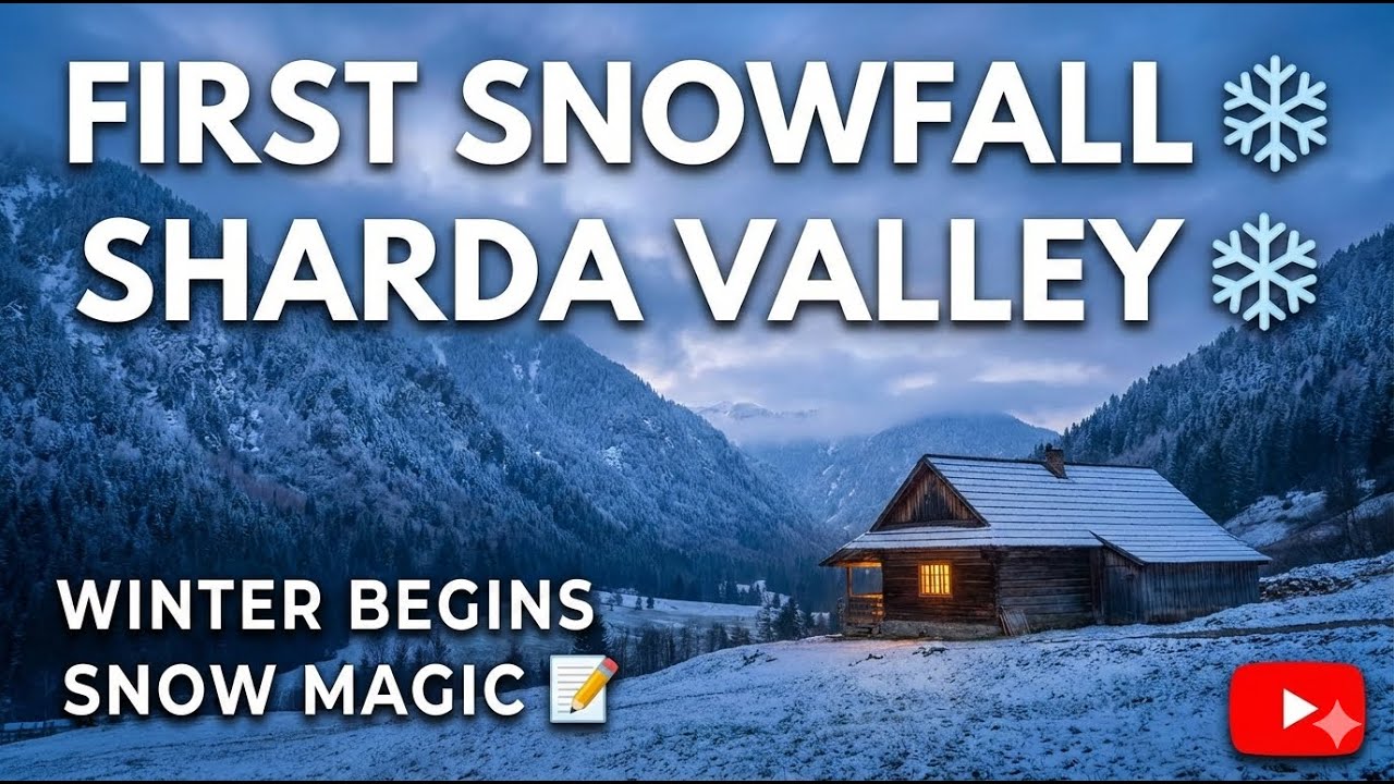 Sharda Valley After Snowfall ❄️ | Peaceful Winter Views | Neelam River