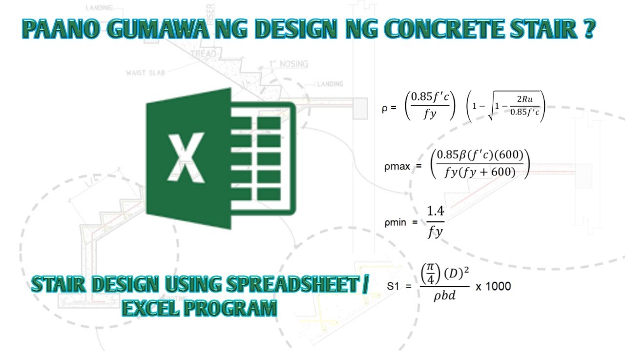 PAANO GUMAWA NG STRUCTURAL DESIGN NG CONCRETE STAIR?