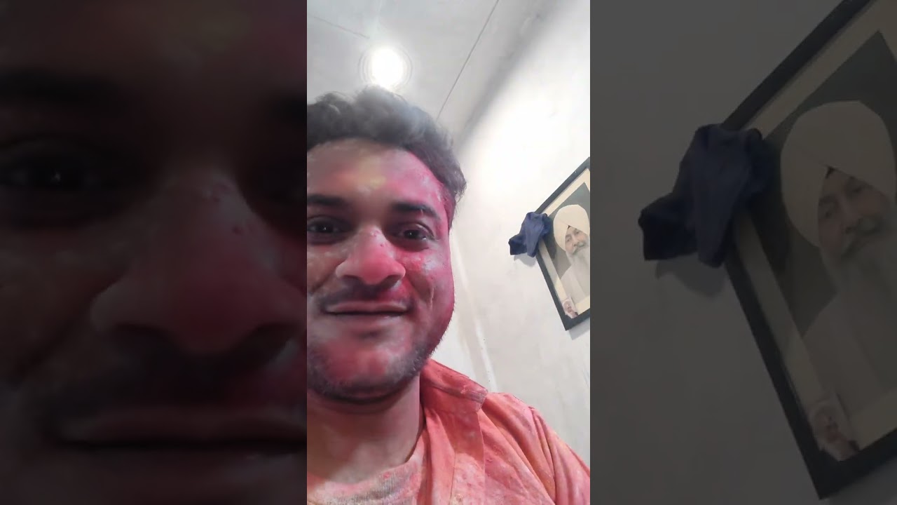 Holi celebration with family 