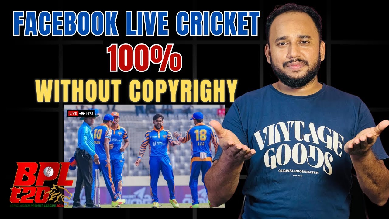 how to live stream cricket match on Facebook page without copyright new  2025