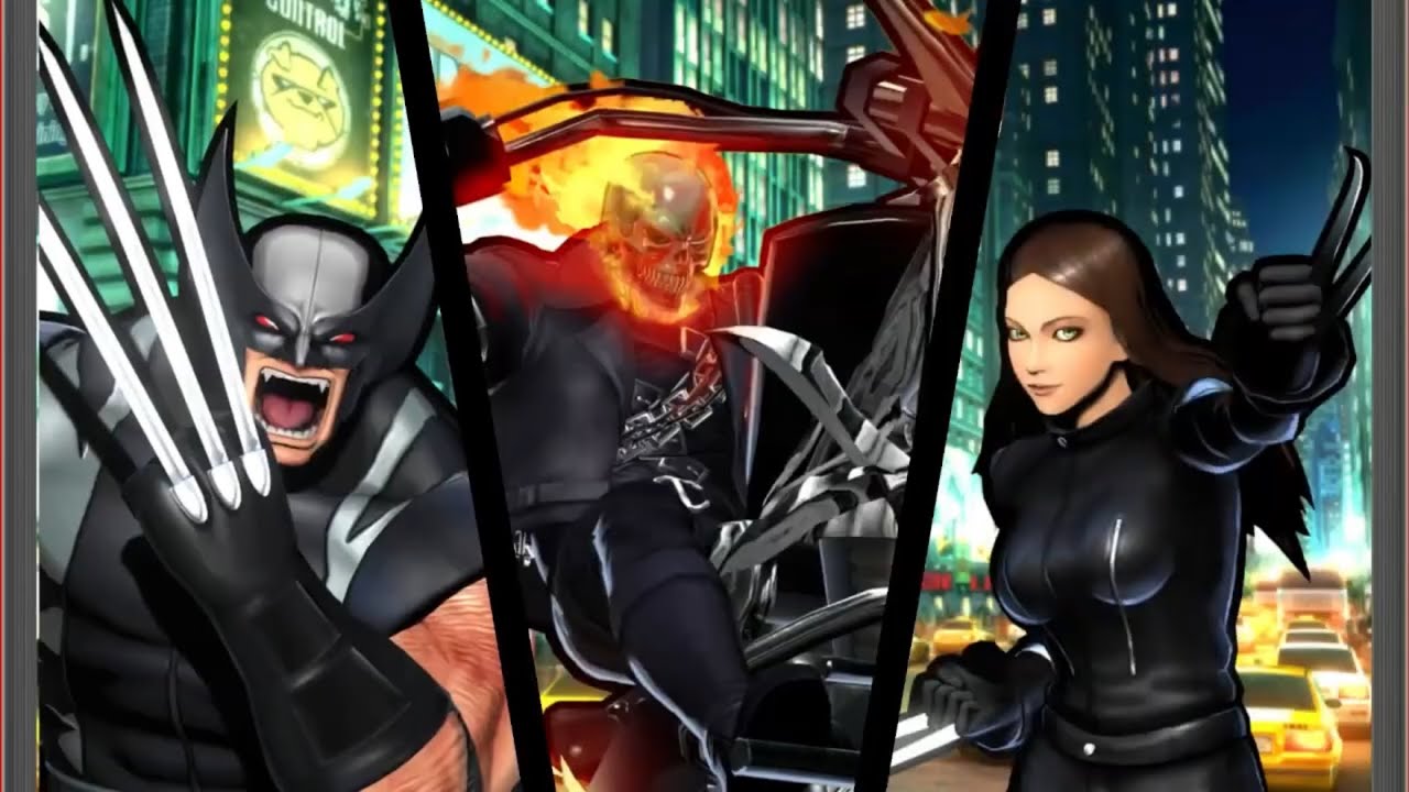 Ultimate Marvel vs Capcom 3: прохождение аркадных игр Ghost Rider, Wolverine и X-23