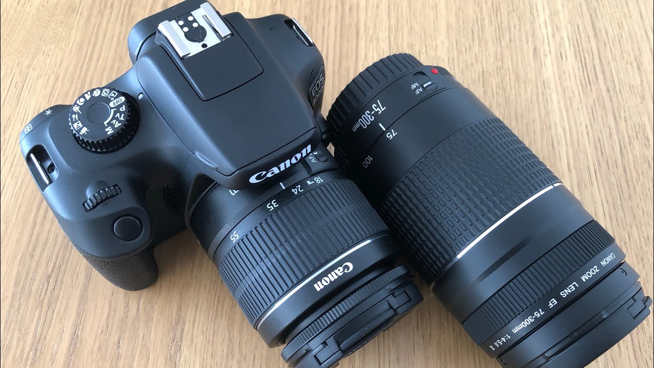 Canon EOS 4000D camera with 75-300 lens - WIFI - 18mp