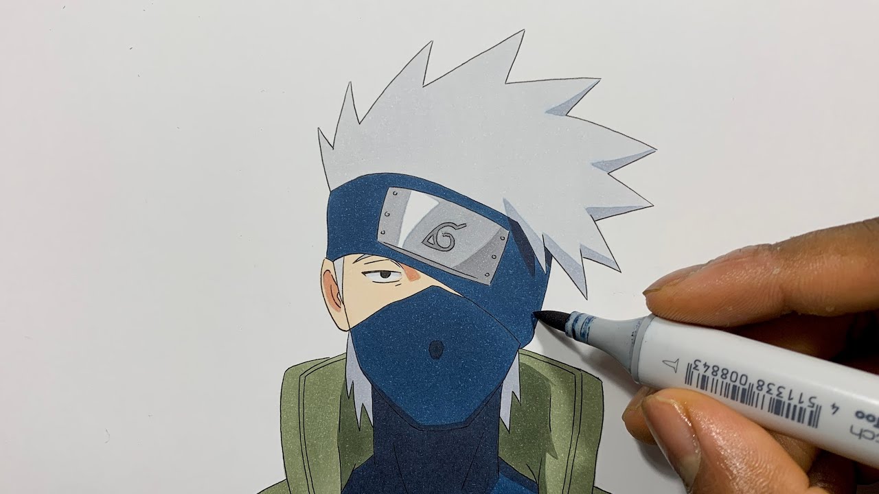 How to Draw Kakashi Hatake Easy - Naruto Shippuden