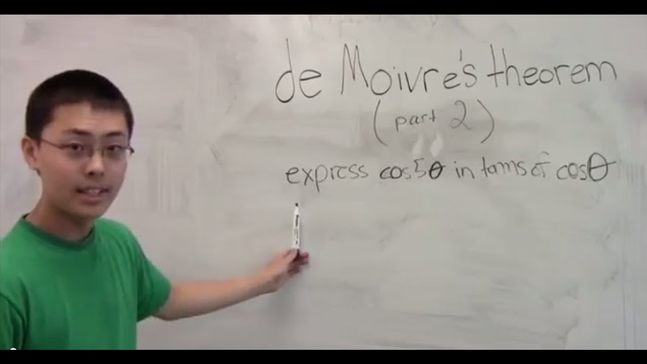 de Moivre's Theorem, part 2. #khanacademytalentsearch