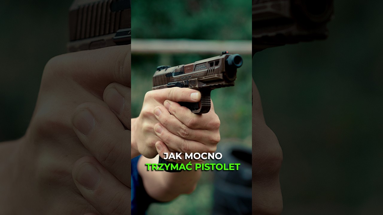 Jak mocno MUSISZ🥵 trzymać pistolet podczas strzelania💪 #canik#guns #broń #shooting #strzelanie