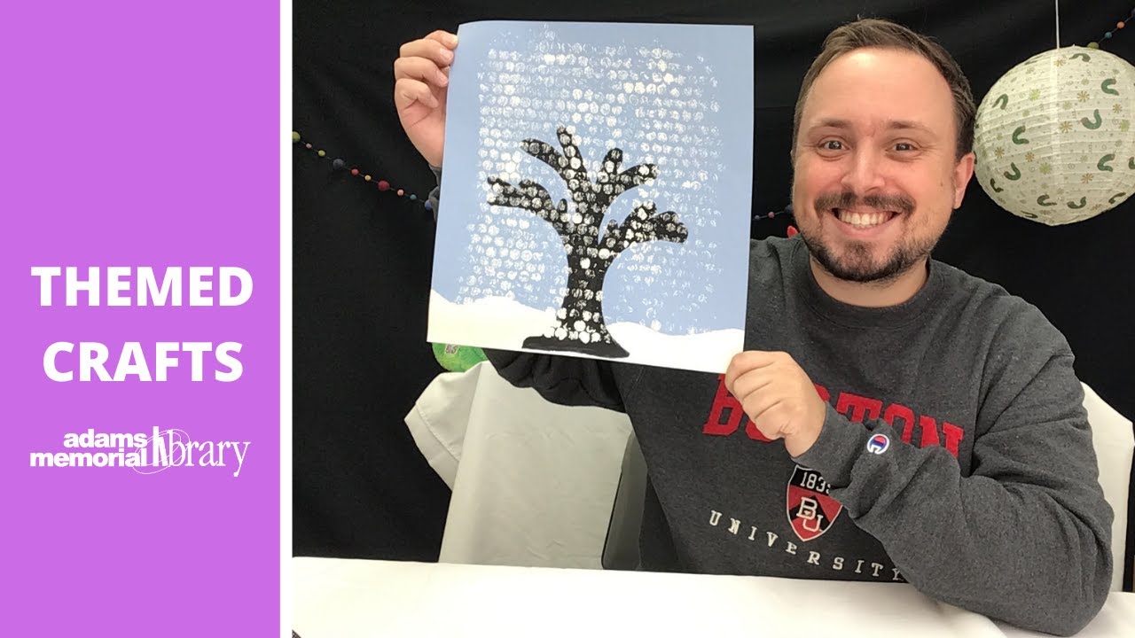 Winter Tree Bubble Wrap Craft: January 2022