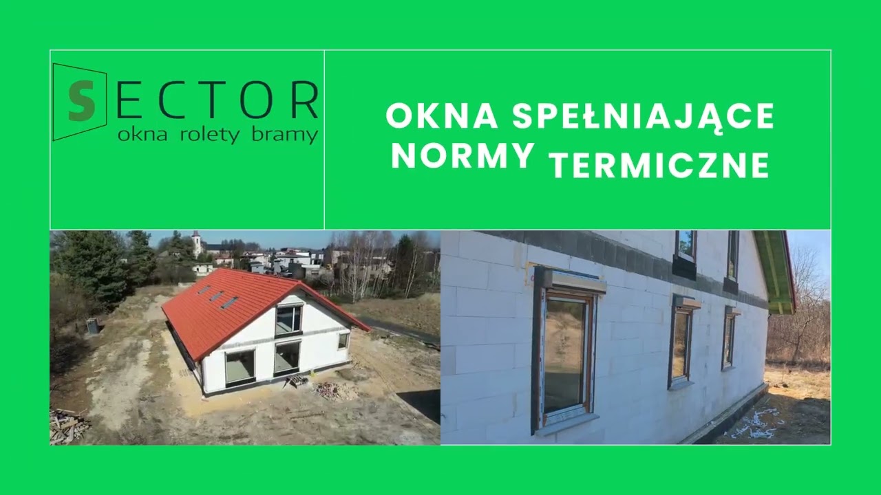 Montaż okien o profilu Salamander 92, rolety zewnętrzne, brama i drzwi w kolorze Winchester.