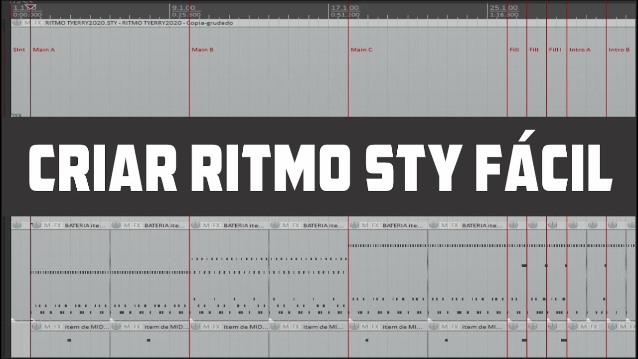 PROJETO PRONTO PARA CRIAR RITMO STY NO REAPER E ONE MAN BAND 11
