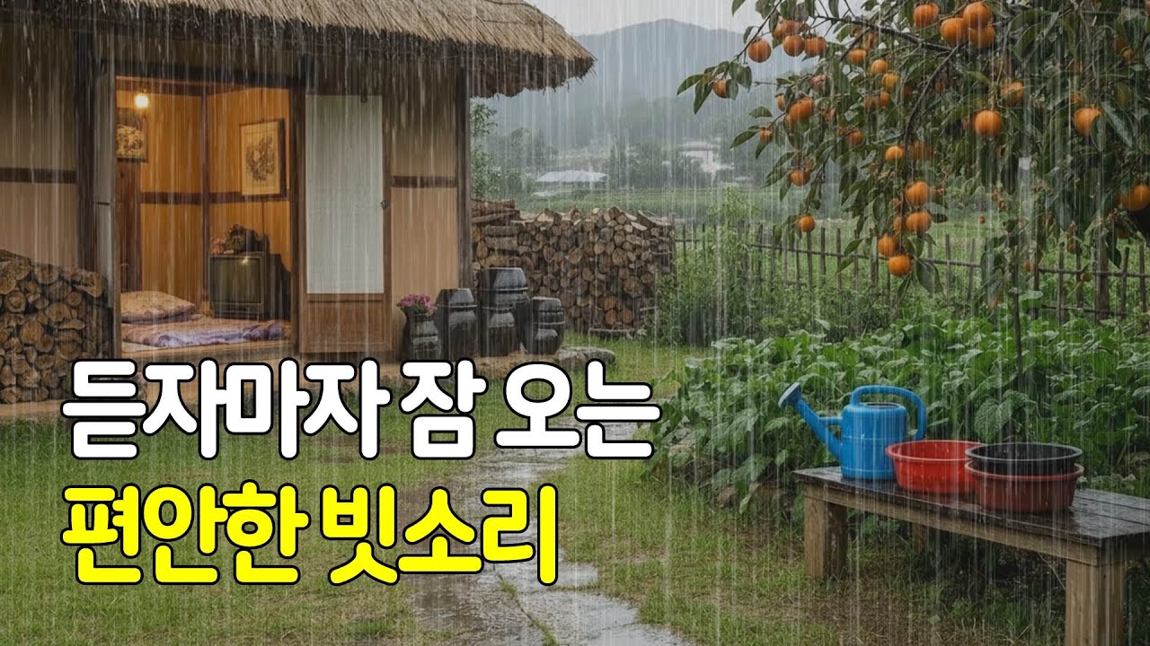 듣자마자 잠 오는 편안한 빗소리 | 그리운 옛날이 생각나는 수면유도 백색소음 ASMR