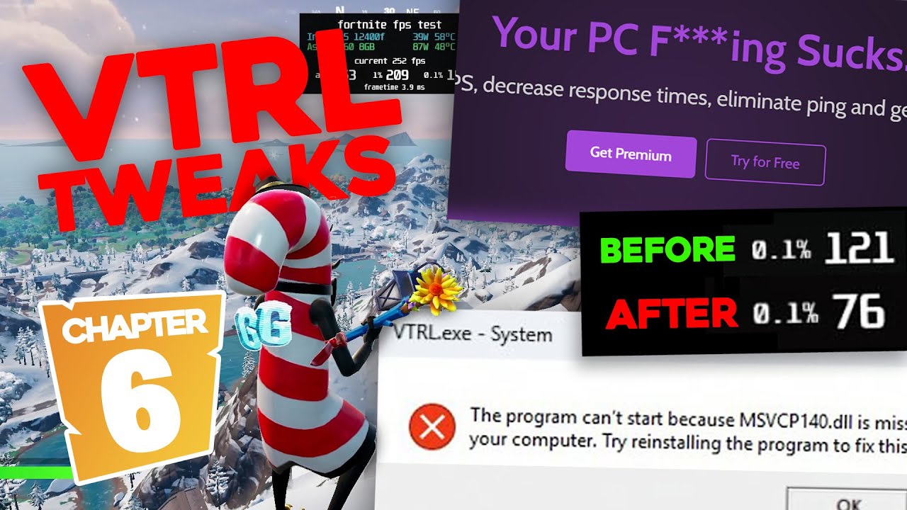 does tweaking actually work? (VTRL) fortnite fps test 4060 12400f #tweaking #fpsboost #vtrl