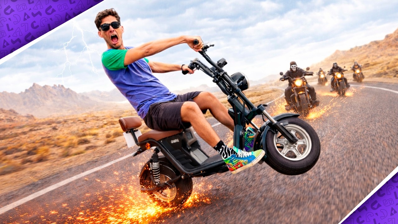 COMPREI UMA MOTO ELÉTRICA E FIZ VÁRIOS DESAFIOS