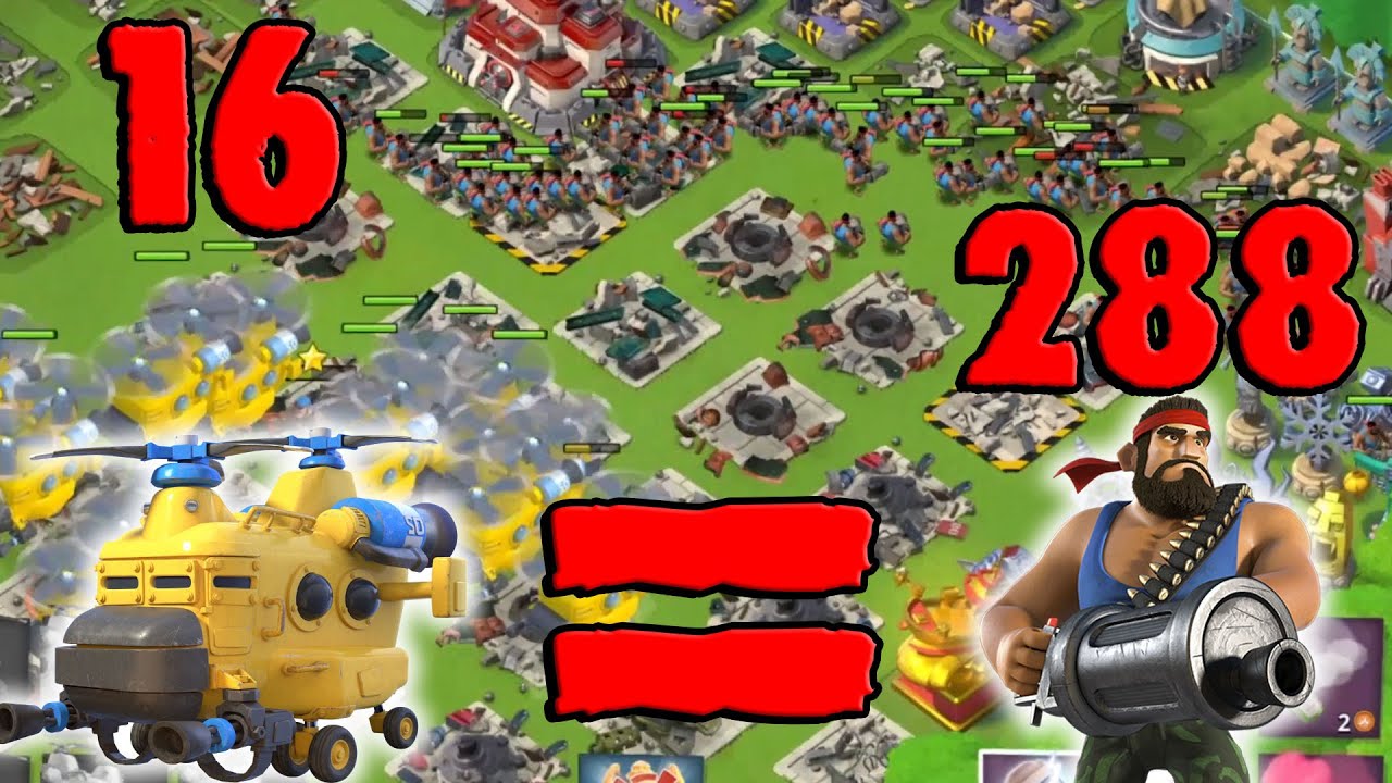 BOOM BEACH 16 ТЯЖЕЛЫХ ВЕРТОЛЕТОВ