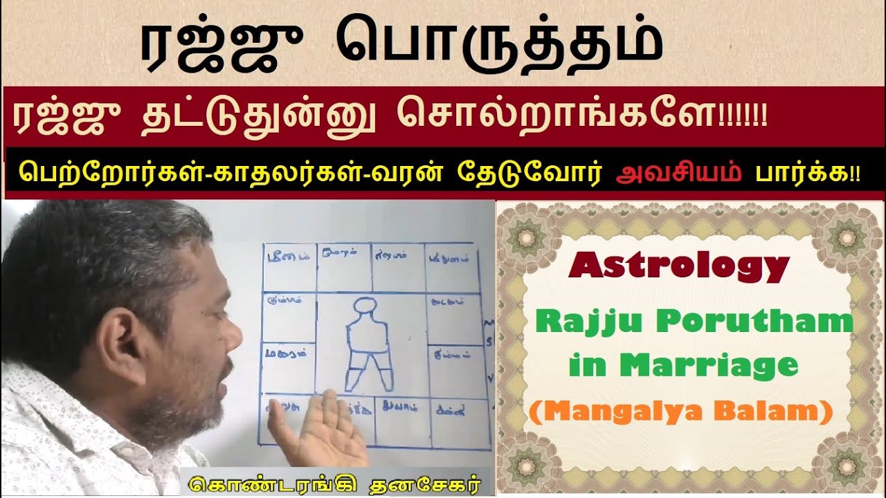 ரஜ்ஜு பொருத்தம் | மனித உருவமைப்பை வைத்து சொன்ன ரகசியங்கள் | Rajju Porutham in Tamil | Astrology