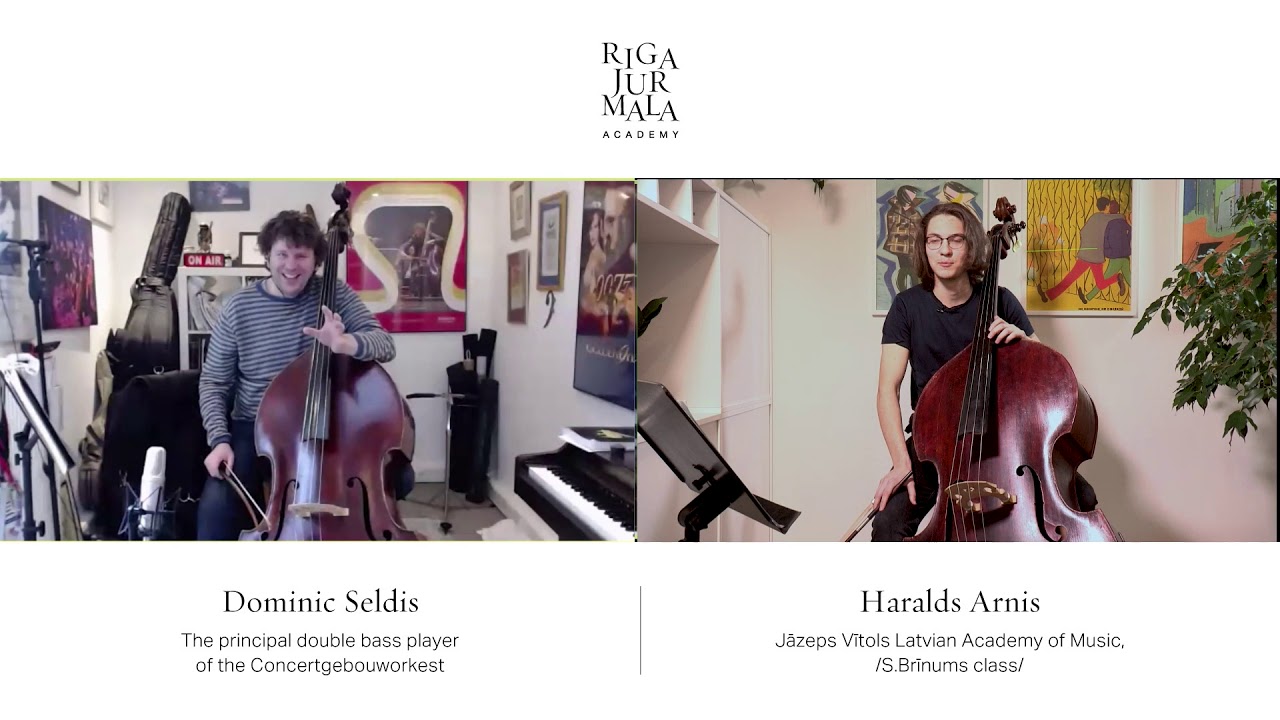 Live double bass masterclass with Dominic Seldis & student Haralds Arnis / RJAcademy 2020/21