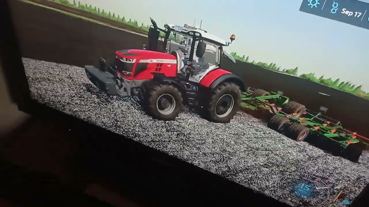 Christophe aube patron   8740s massey ferguson dyna vt  préparation  de la  pleine  pour  blé  du  p