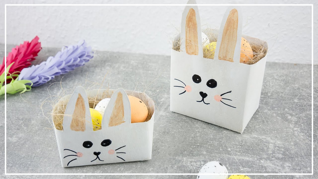 DIY Osternest aus Getränkekarton basteln | schöne Upcycling Idee