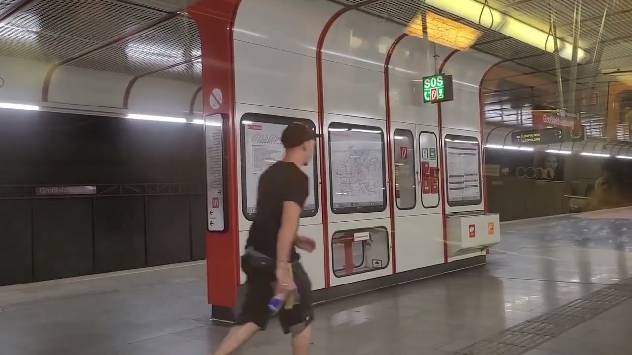 U1 Mitfahrt Leopoldau nach Aderklaaer Straße (U-Bahn Wien SGP Typ U11)(Erinnerung 10.07.2023)