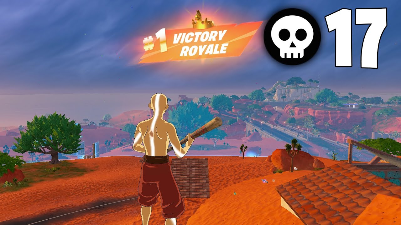 Avatar Aang Skin and Harley Hitter Pickaxe High Kill Solo Win Gameplay (Fortnite Chapter 5 Season 3)
